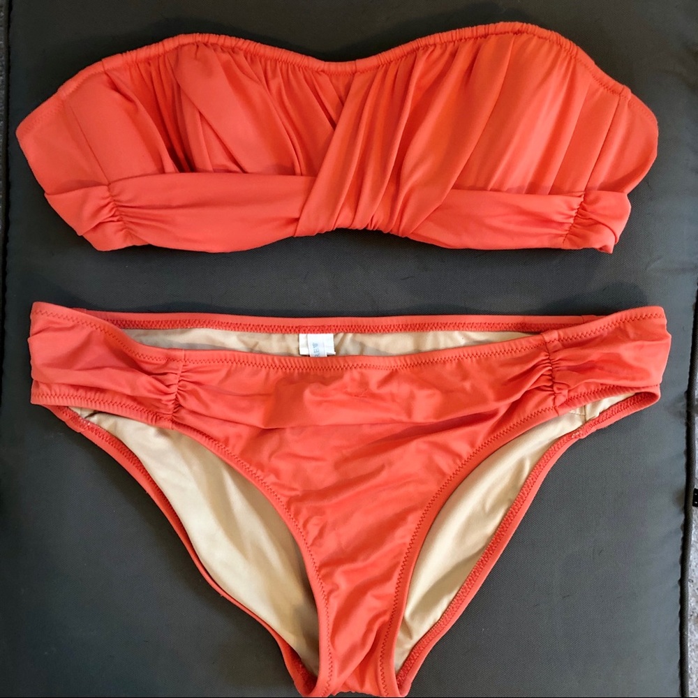 J Crew coral swimsuit
